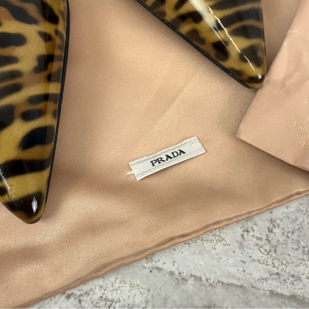 PRADA‎ Patent Leather Ombre Leopard Print Kitten Heel Women’s Size 36 US Sz 6 - Picture 5 of 12